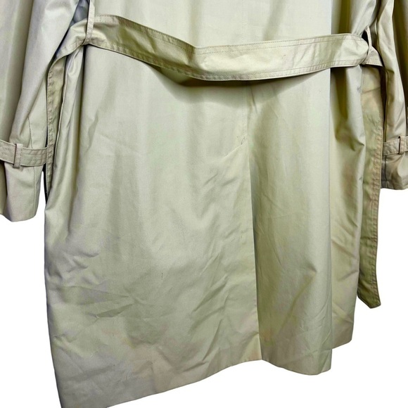 Spiegel khaki double breasted belted trench coat removable liner Sz 48 - Picture 6 of 9